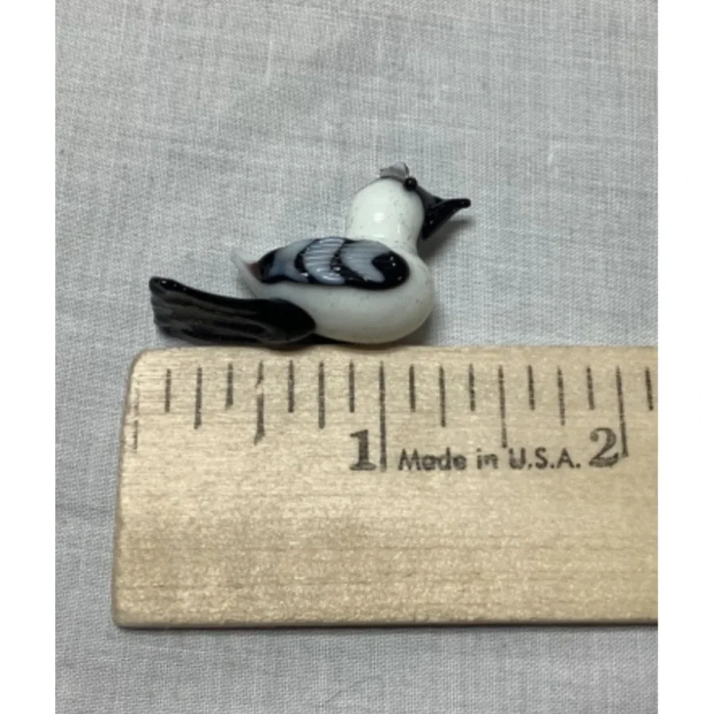 Set of 12 Glass Bird Tree Ornaments 1.5